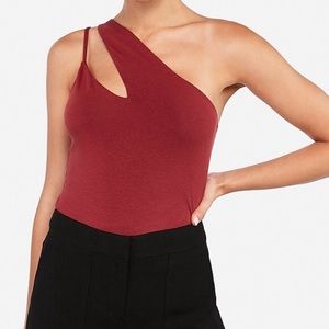 Express Asymmetrical One Shoulder Cut Out Top